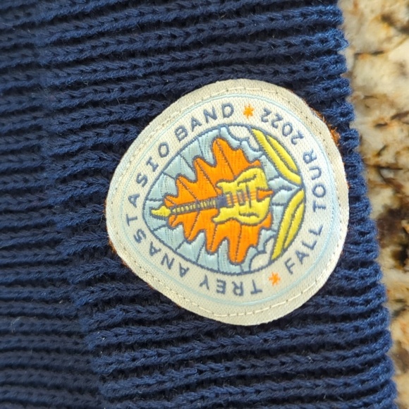 Trey Anastasio Band Fall Tour 2022 knitted beanie hat navy hemp organic cotton - Picture 5 of 7